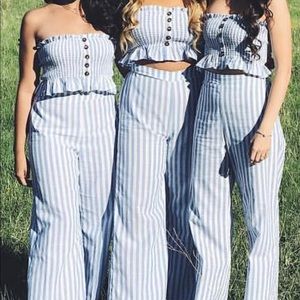 Two piece separates jumpsuit